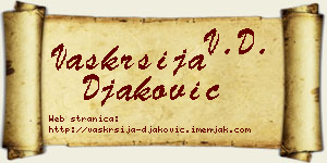 Vaskrsija Đaković vizit kartica